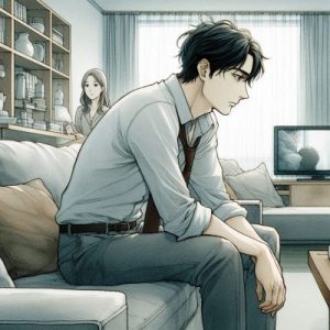 妻がいるとくつろげないと感じる男性との比較