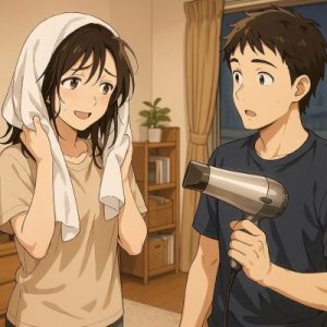 いつも旦那が髪の毛を乾かしてくれるけど...嫌な時にどう伝える?